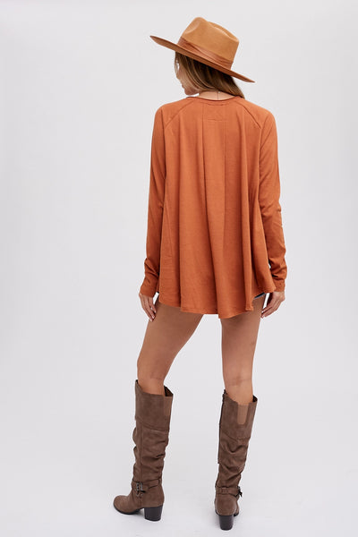 Trapeze Knit Top - Terracotta
