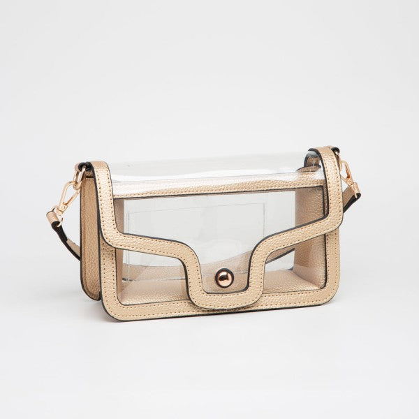 Clear Shoulder Bag - Gold