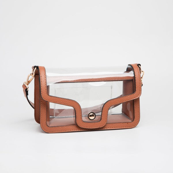 Clear Shoulder Bag - Tan