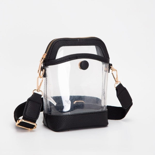 Clear Crossbody Bag - Black