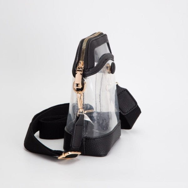 Clear Crossbody Bag - Black