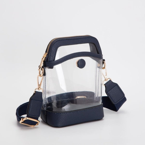 Clear Crossbody Bag - Navy
