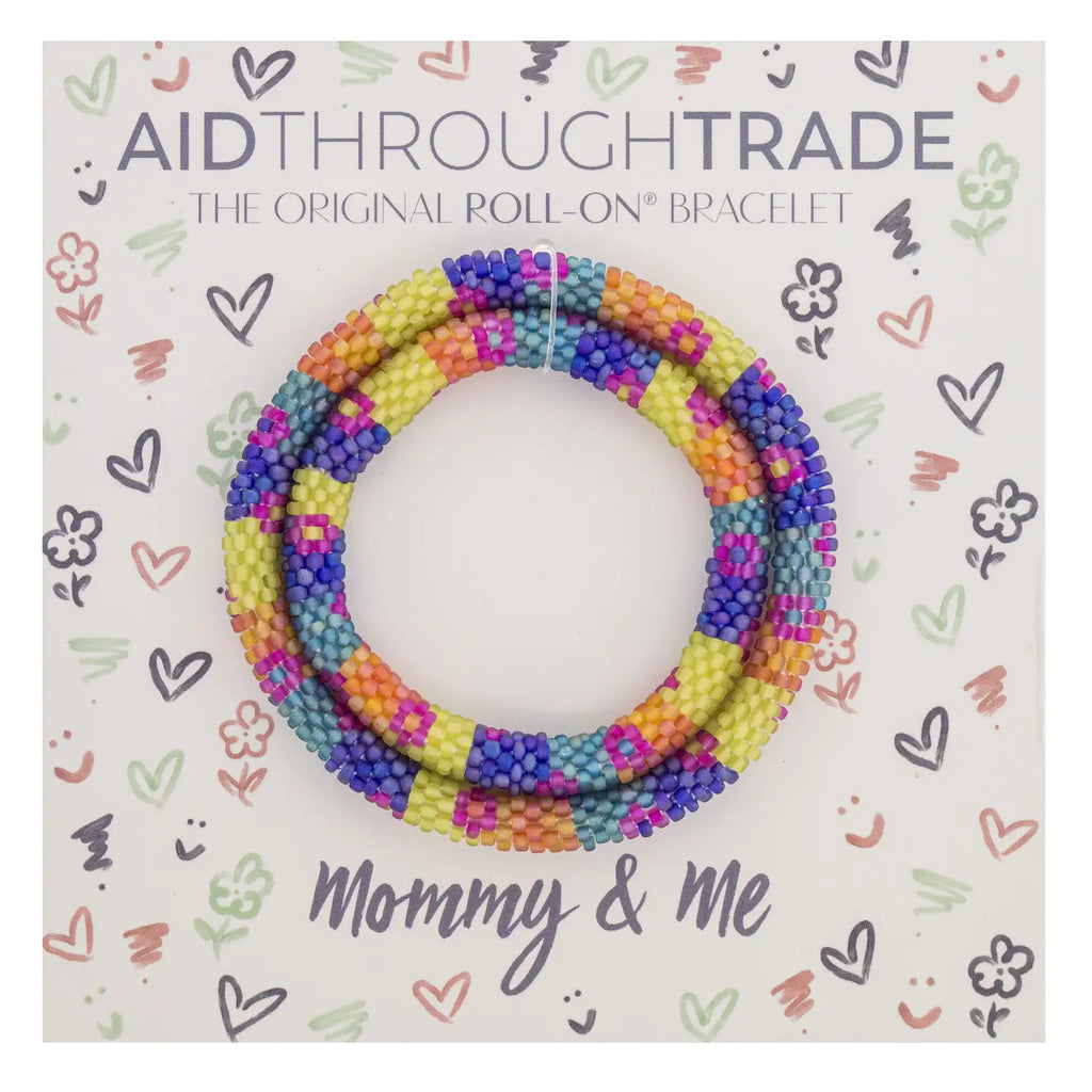 Mommy & Me Roll on Bracelets - Finger Paint - Set of 2