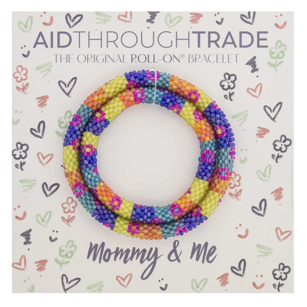 Mommy & Me Roll on Bracelets - Finger Paint - Set of 2