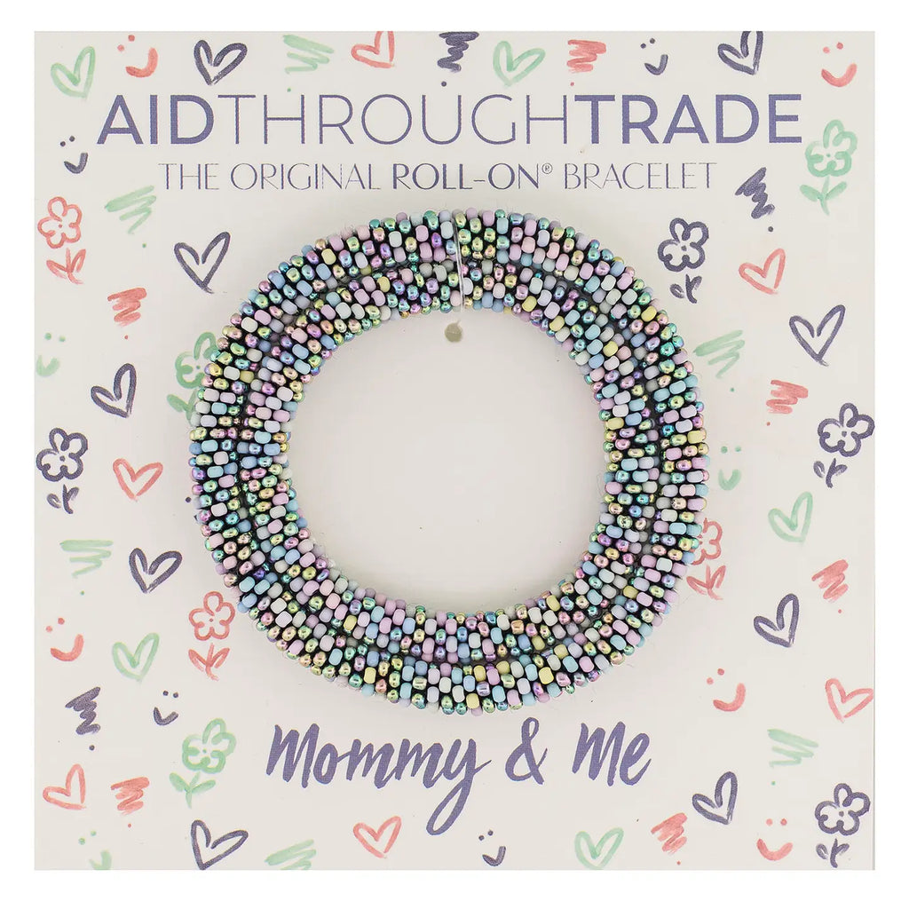 Mommy & Me Roll On Bracelets - Pastel Moon - Set of 2