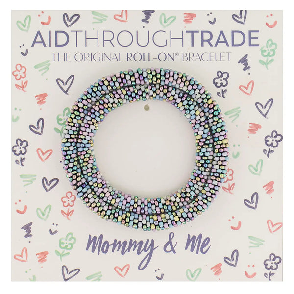 Mommy & Me Roll On Bracelets - Pastel Moon - Set of 2