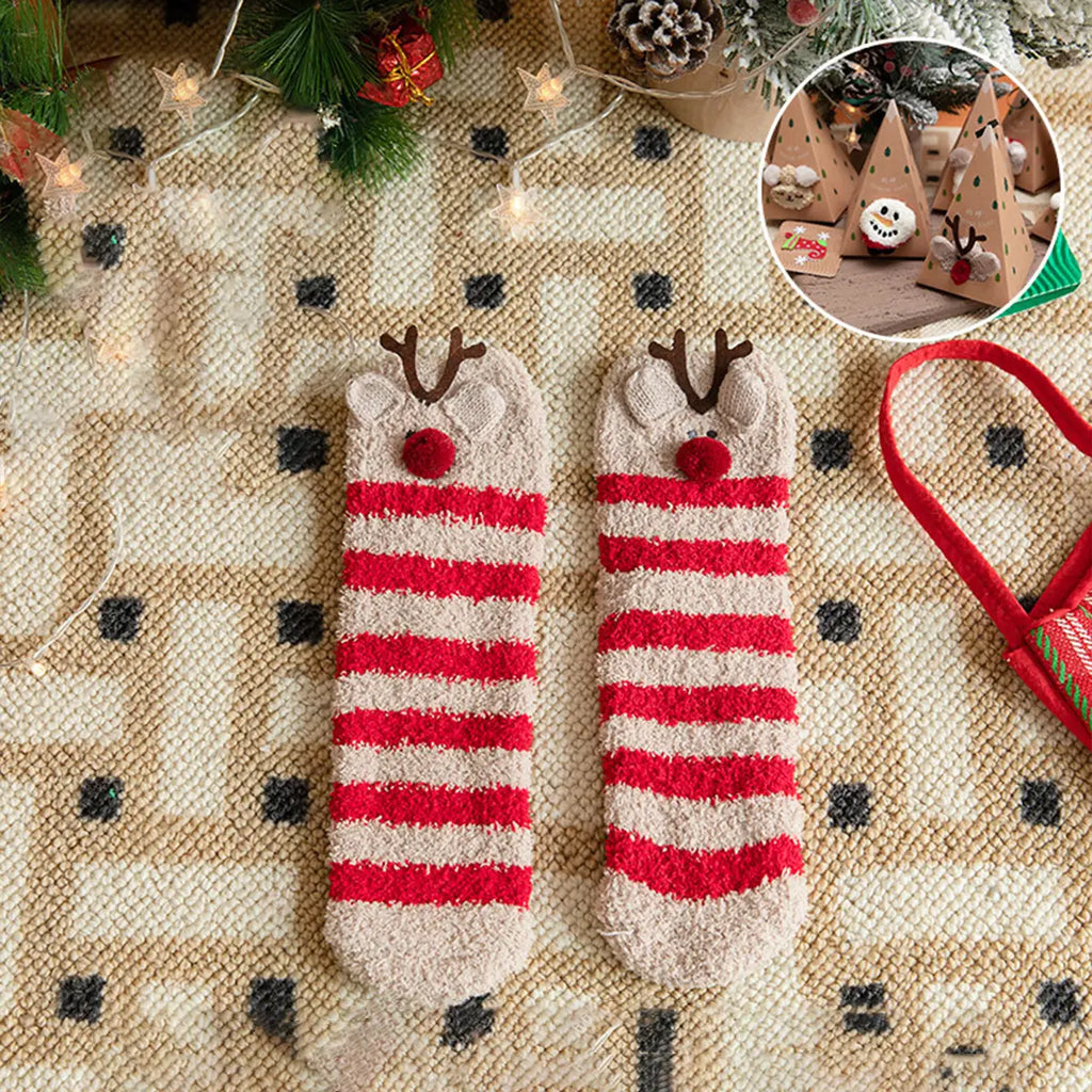 Reindeer Christmas Socks in Gift Box