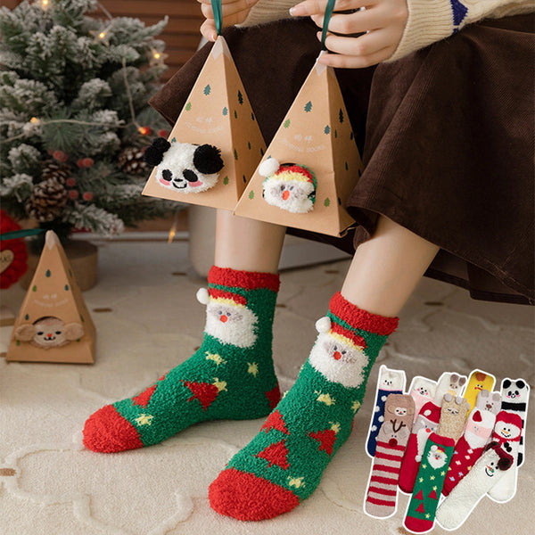 Santa Christmas Socks in Gift Box