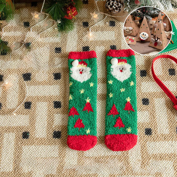 Santa Christmas Socks in Gift Box