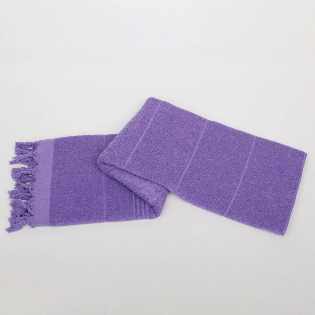 Solid Turkish Beach Towel - Purple