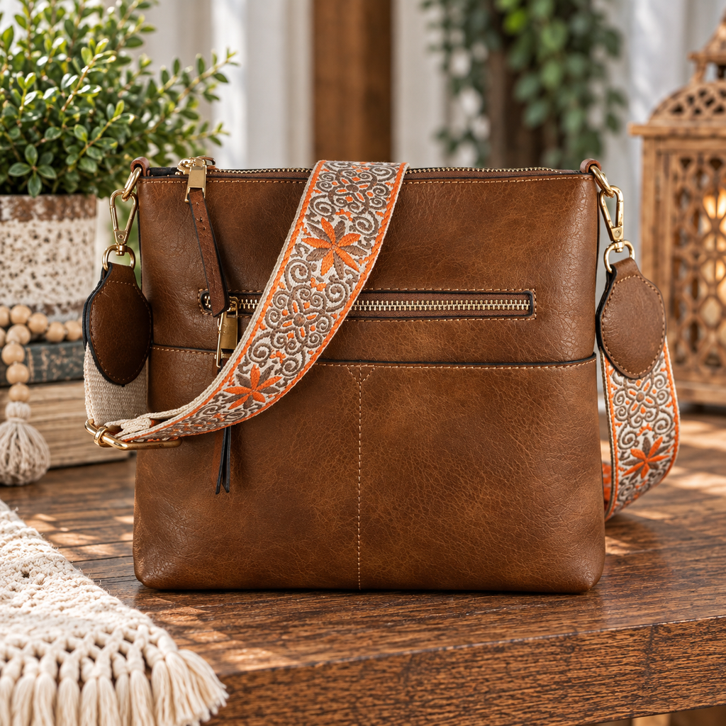 Guitar Strap Crossbody Bag - Coffee