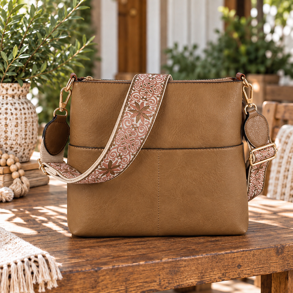 Guitar Straps Crossbody Bag- Mocha
