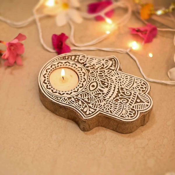 Handmade Hamsa Tealight Holder