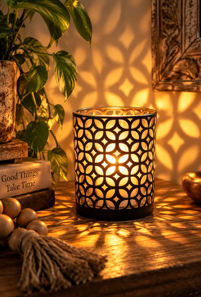 Interwoven Illuminating Glass Soy Candle