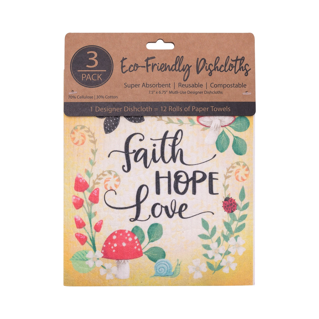 Dishcloth Set: Faith Love Hope