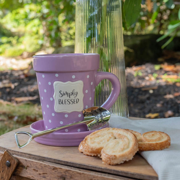 Flower Pot Mug: Simply Blessed