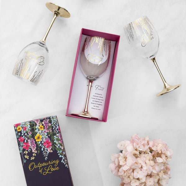 Gift Boxed 19oz Crystal Wine Glass: Amazing Friend