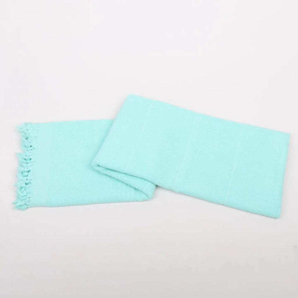 Solid Turkish Beach Towel - Dark Mint