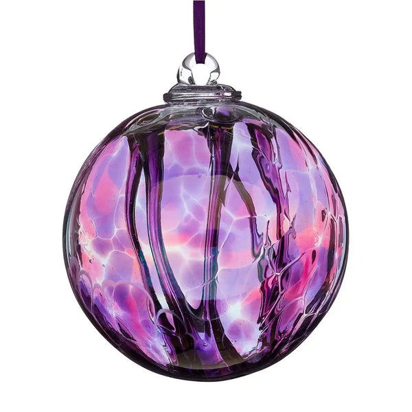 Hand Blown Glass Spirit Orb - Pink/Purple