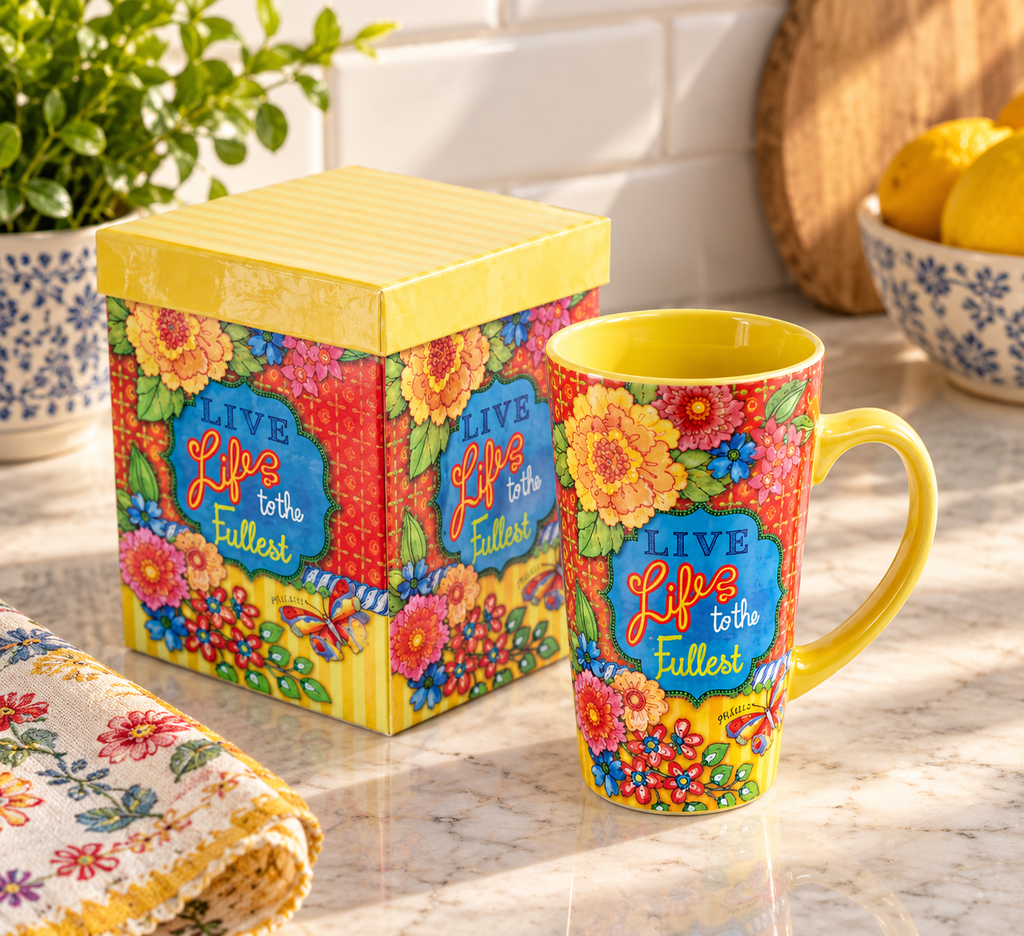 Stoneware Mug - Live Life