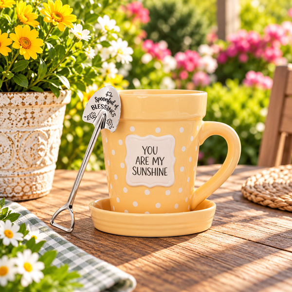 Flower Pot Mug: You Are My Sunshine