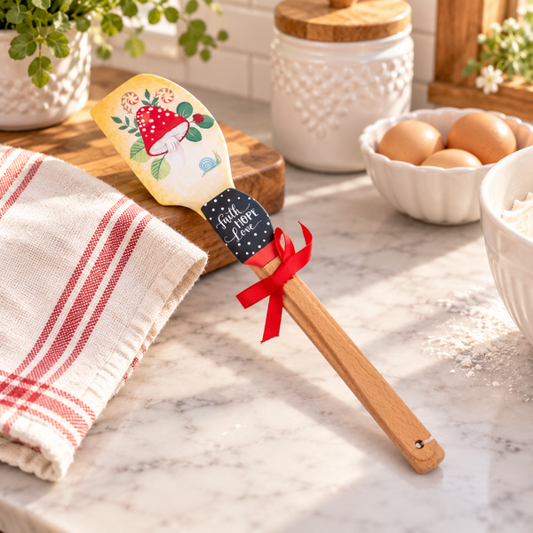 Merry Mushroom Spatula Set: Faith, Hope, Love