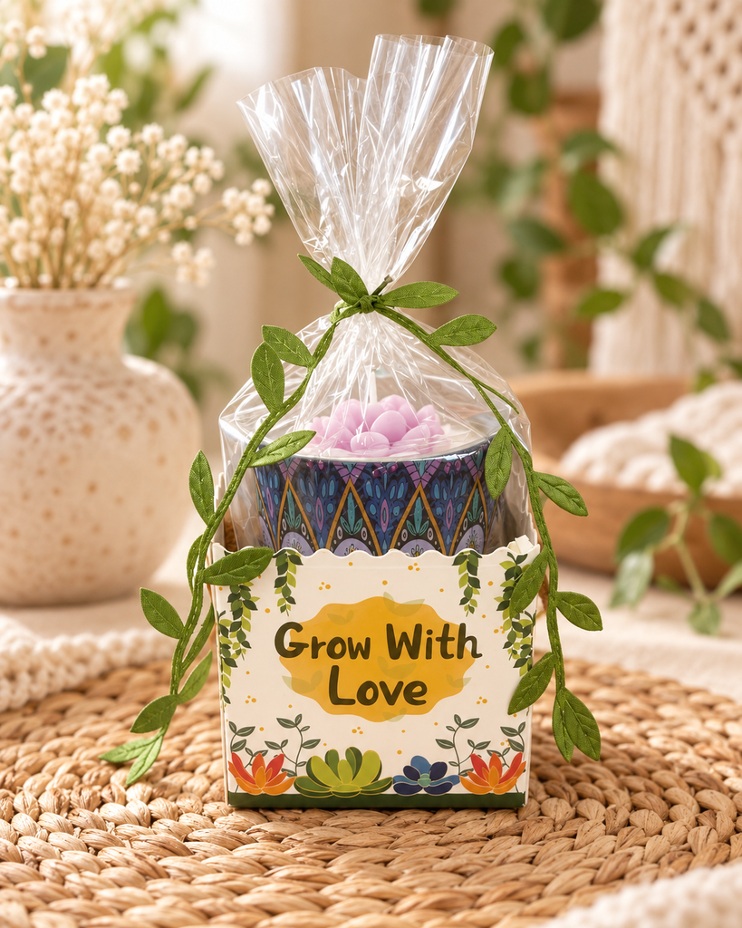 Grow With Love – Mandala Soy Candle Gift Set - Volcano