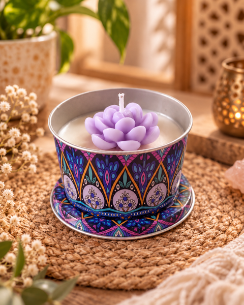 Grow With Love – Mandala Soy Candle Gift Set - Volcano