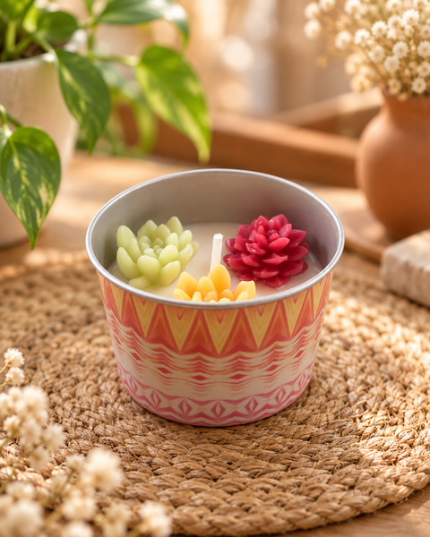 Grow With Love – Mandala Soy Candle Gift Set - Volcano