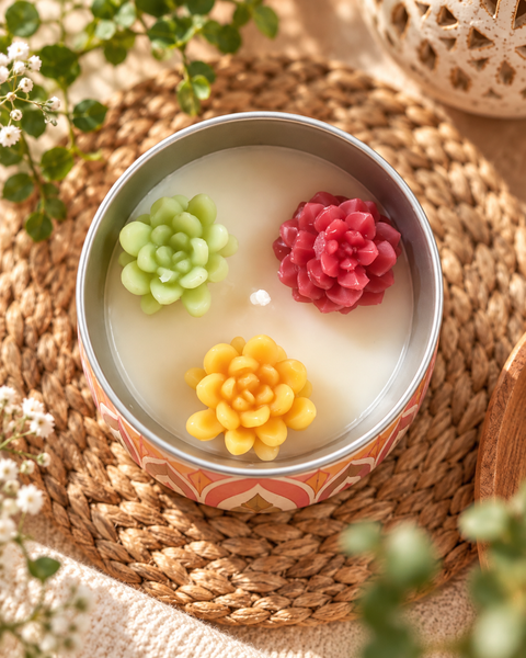 Grow With Love – Mandala Soy Candle Gift Set - Volcano