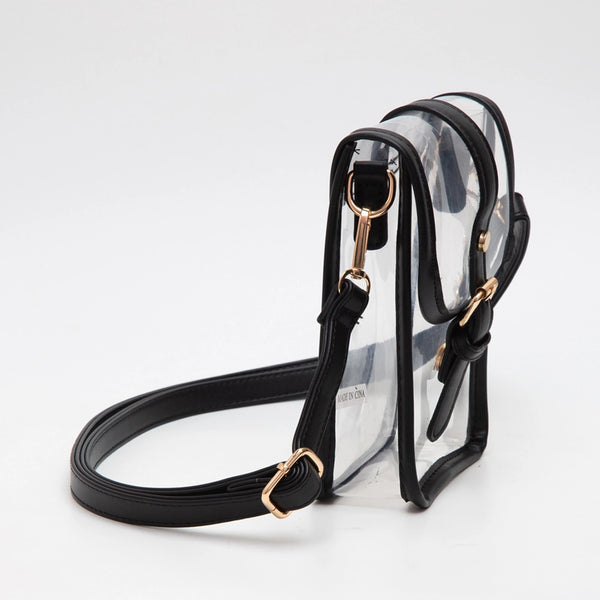 Transparent Crossbody Bag - Black