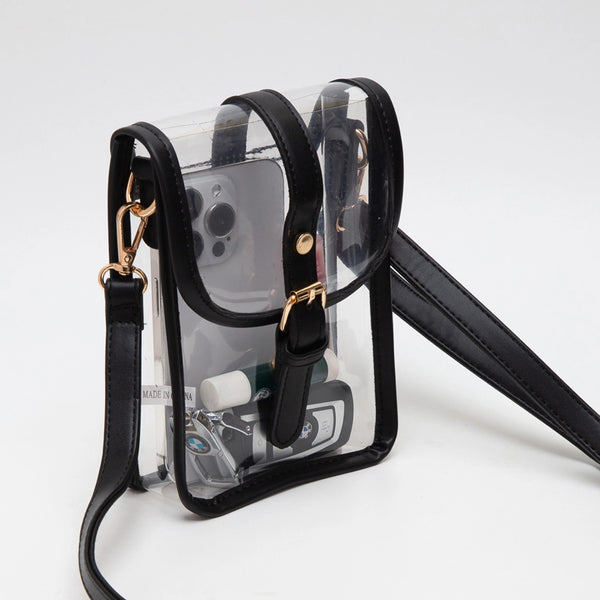 Transparent Crossbody Bag - Black