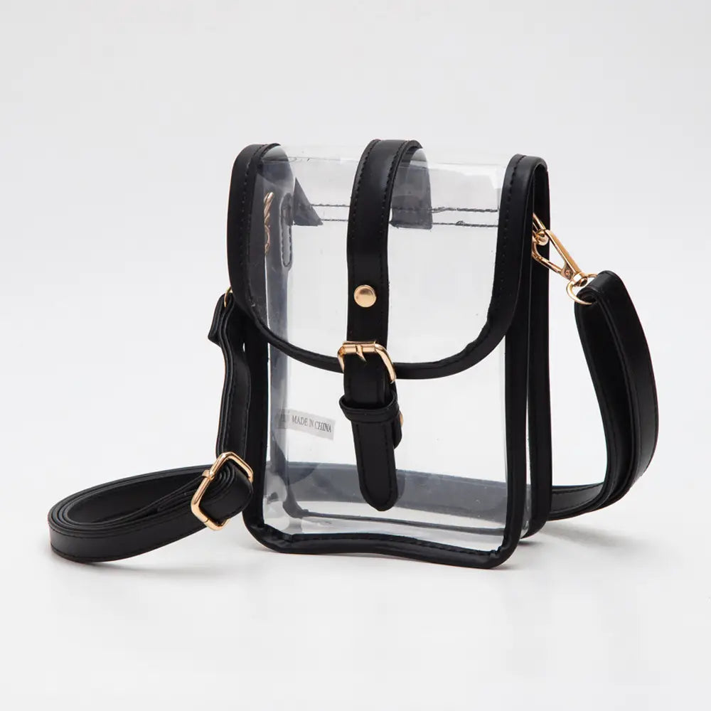 Transparent Crossbody Bag - Black