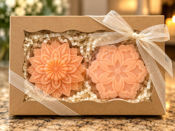 Handcrafted Artisan Soap Gift Set – 2 Piece| Cocoa Butter Cashmere & Georgia Peach