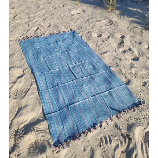 Handwoven Striped Turkish Beach Towel - Multi