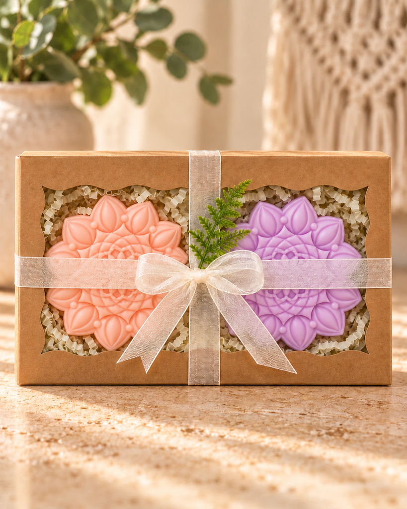 Handcrafted Artisan Soap Gift Set – 2 Piece| Lavender & Georgia Peach