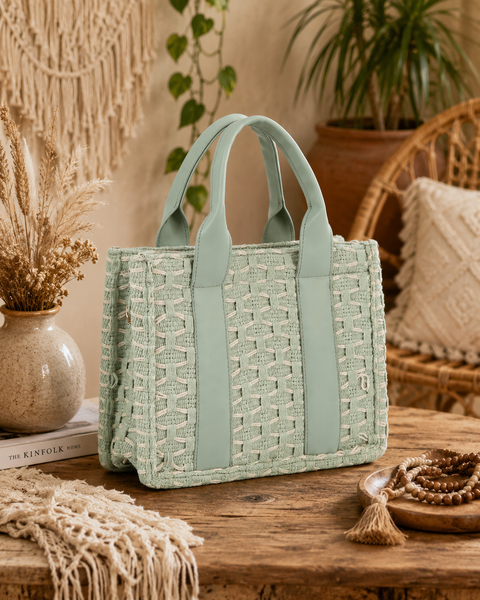 Honeycomb Tote Bag - Mint