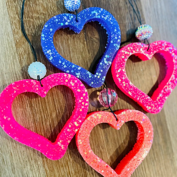 Glitter Heart Car Freshie