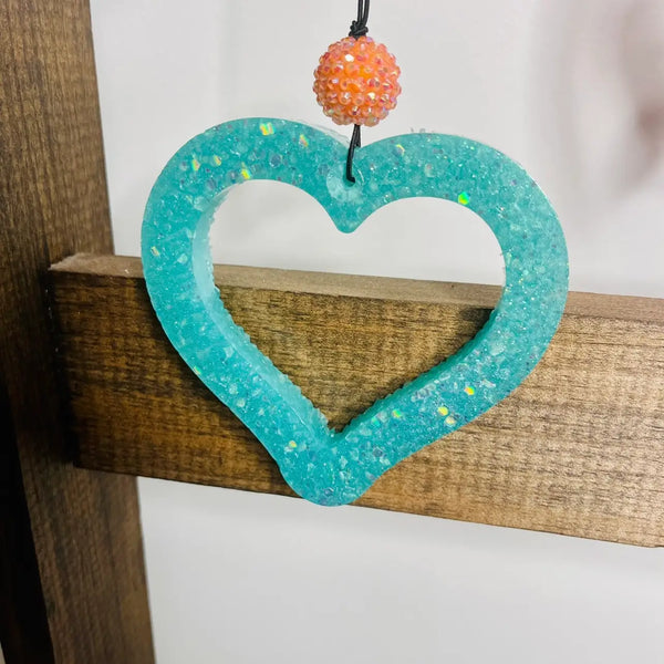 Glitter Heart Car Freshie