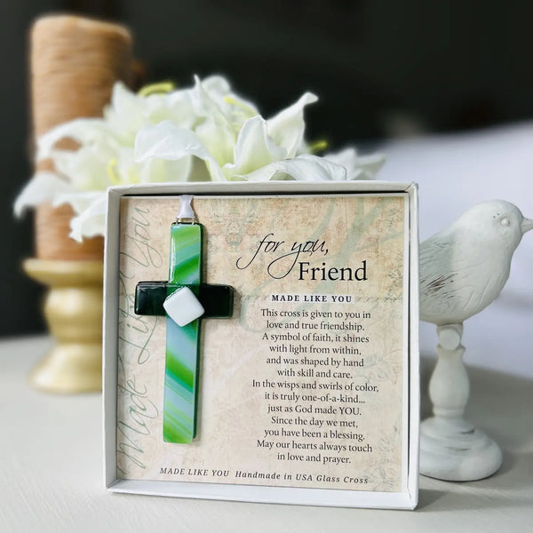 Friend - Stained Glass Cross
