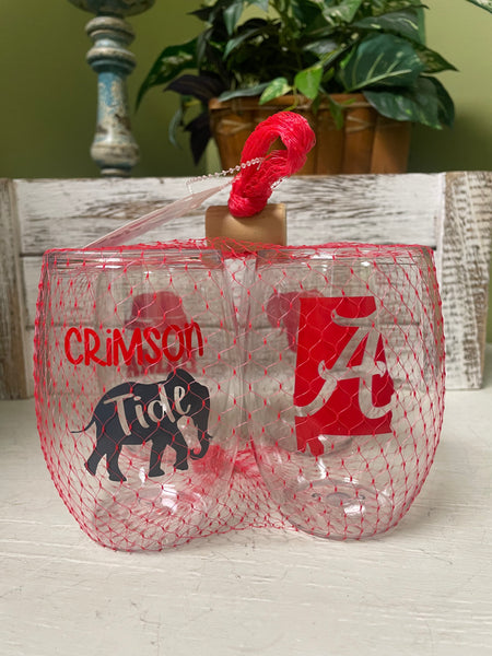 Crimson Tide Shatterproof Wine Glass Set - 4 Pack