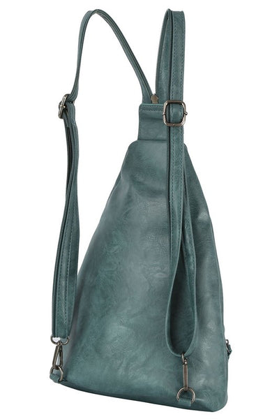 Convertible Sling Bag Backpack - Blue