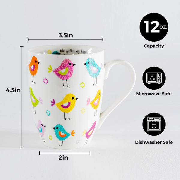 Birds in a Row - Ceramic Mug