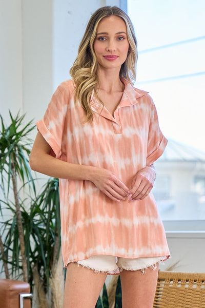 Tie Dye Blouse - Orange