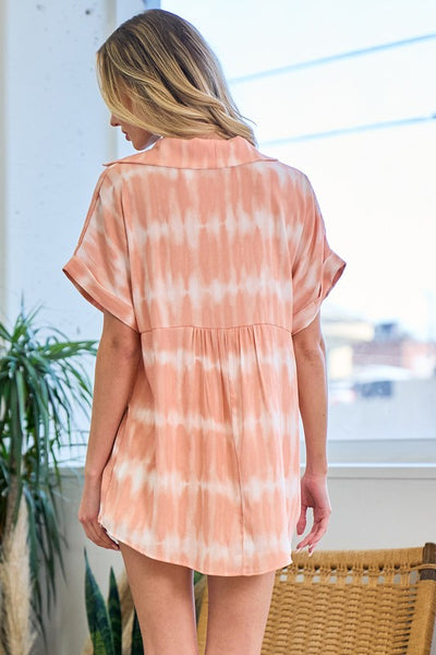 Tie Dye Blouse - Orange