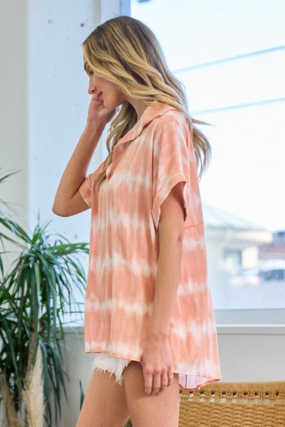 Tie Dye Blouse - Orange