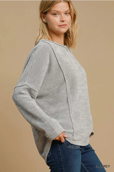 Soft Knot Top - Grey