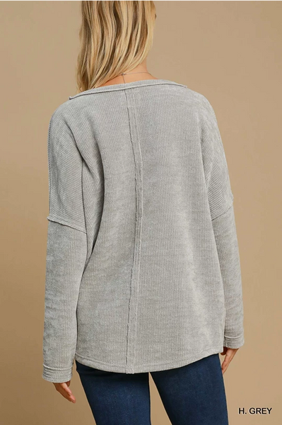 Soft Knot Top - Grey