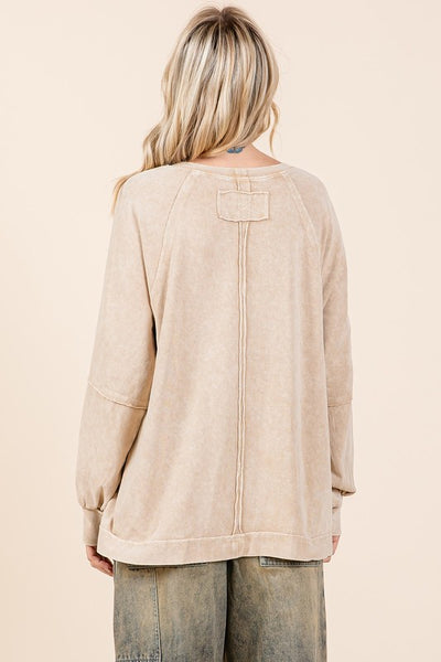 Raglan Sleeve Oversized Top - Brown Sugar