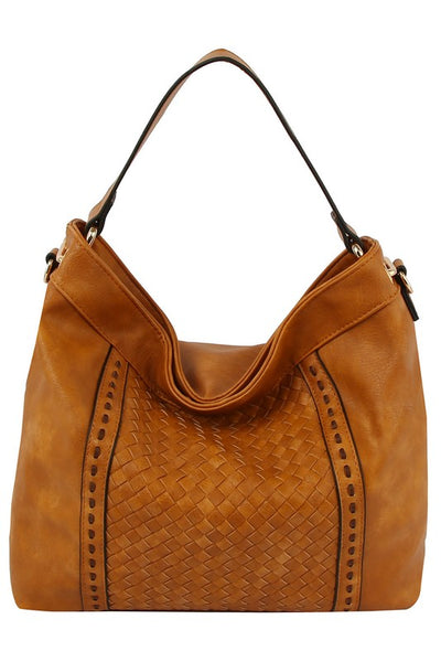 Woven Vintage Shoulder Bag - Mustard